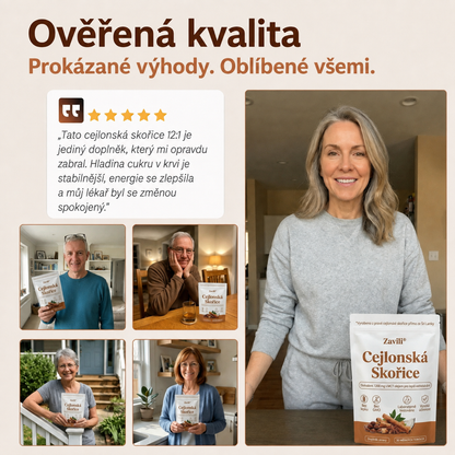 ZAVILI® Cejlonská skořice 12:1 s MCT olejem — 30 kapslí